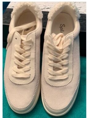 🎿 SPLENDID FREYA Suede + Shearling Upper Back Sneakers NWOB 9